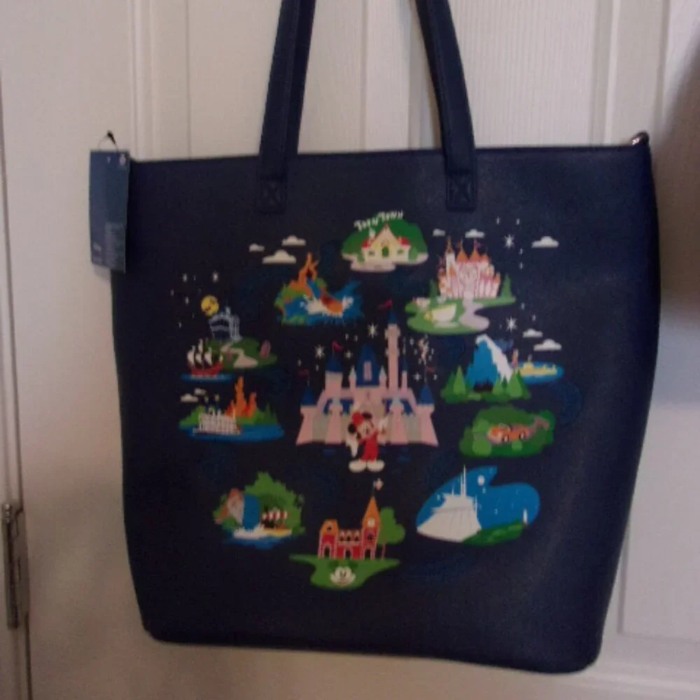 Loungefly Disneyland 65th Anniversary Tote BoxLunch Exclusive New